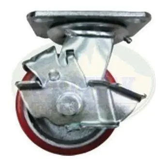 Butterfly #720 Swivel Polyurethane Caster with Brake 5" (Cap. 280kgs)