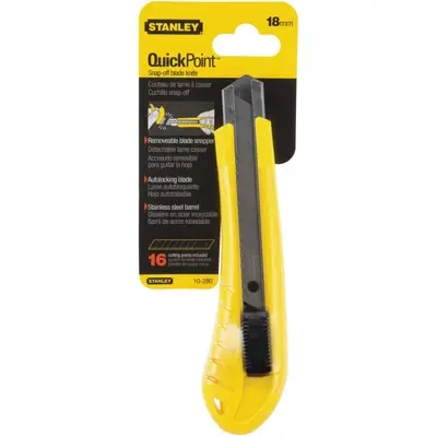 Stanley 10-280 Quick Point Snap Off Cutter Knife 18mm