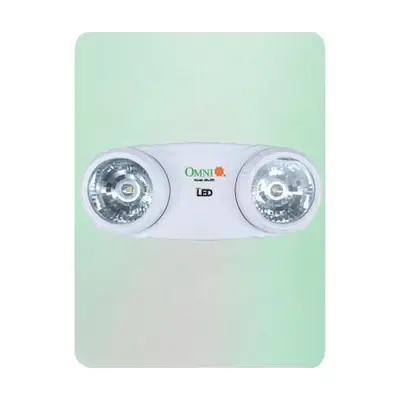 Omni LED Mini Swivel Head Automatic Emergency Light 2x1W Tricolor Lithium