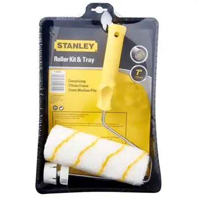 Stanley Paint Roller with Handle & Tray Set 7"