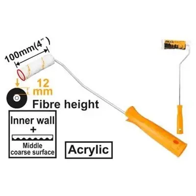Ingco HRHT061001 Mini Paint Roller (Acrylic) Cylinder Brush 4"
