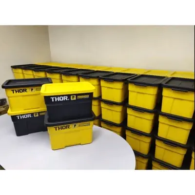 Powerhouse 11pcs Mixed Tools Set with Tool Box (Thor Storage) Black/Yellow
