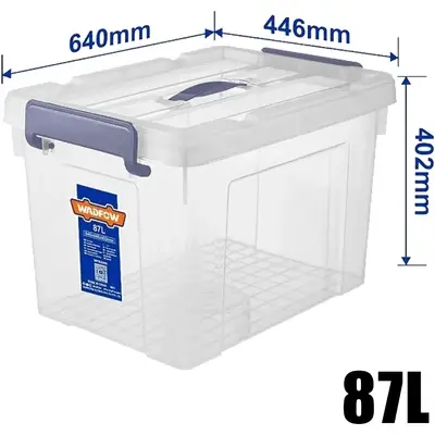 Wadfow Plastic Storage Box 87L