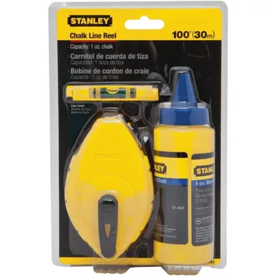 Stanley (Blue) Regular Chalk and Line Level Set 3pcs SET (47-443)