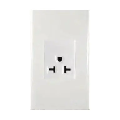 Omni Wide Series Aircon Tandem Outlet in White Plate 20A