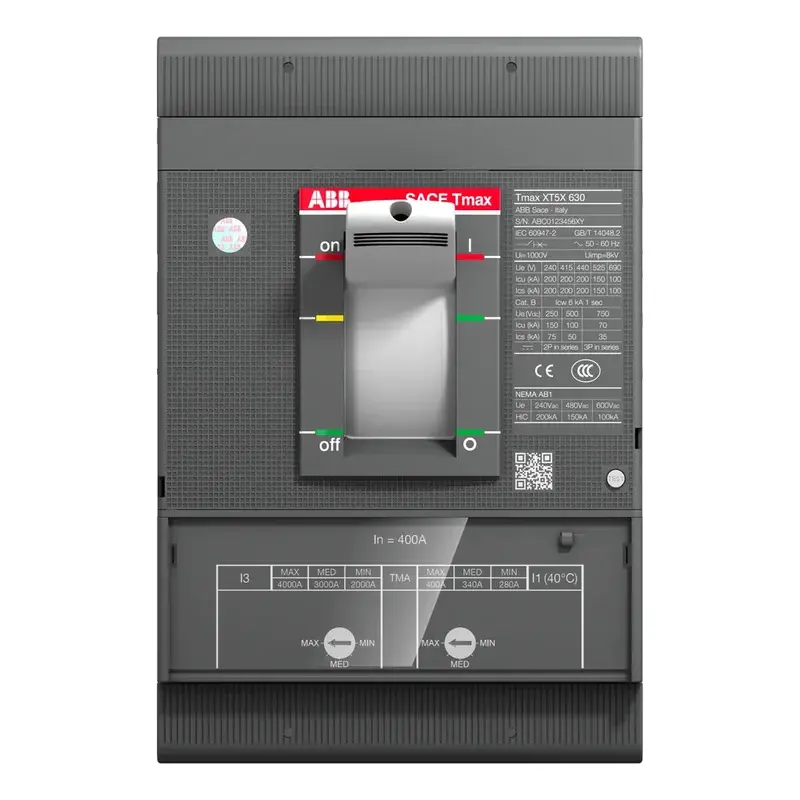 ABB MCCB Tmax XT 3 Pole 1600A 1600AF 50kA