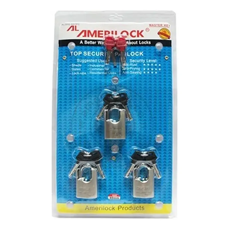 Amerilock AL 3002 Padlock 40mm Set of 3