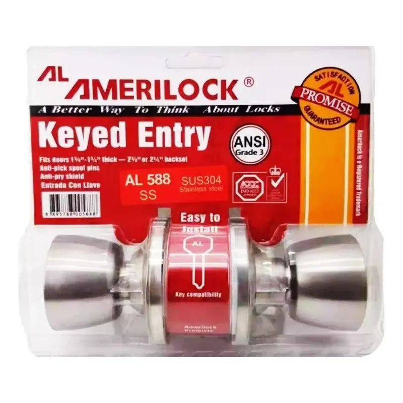 Amerilock AL 588 Knob Lockset Polished Stainless (SSP)