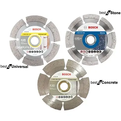 Bosch Diamond Cutting Disc for Universal, Stone and Concrete Set 3pcs