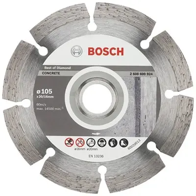 Bosch Diamond Cutting Disc for Concrete 4" 105mm (2608600924)