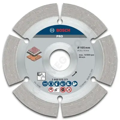 Bosch 4" Segmented Cutting Disc for Stone (2608615271)