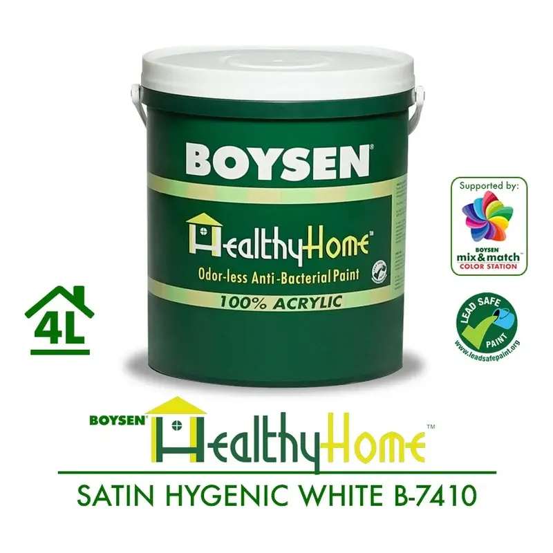 Boysen Healthy Home Antibacterial Paint Gray Castle 4L