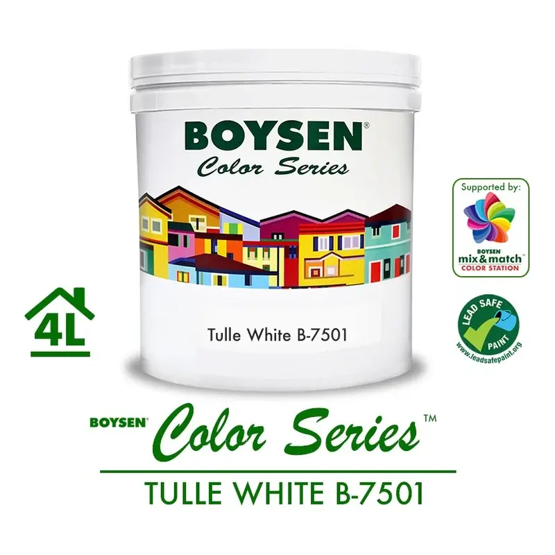 Boysen Permacoat Semi-Gloss Latex Paint Pure Ivory 16L