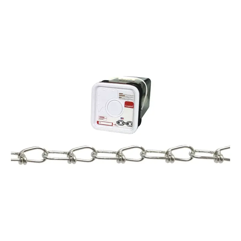 Campbell Inco Double Loop Chain Blu-Krome #3 (2mm) 200ft Pail