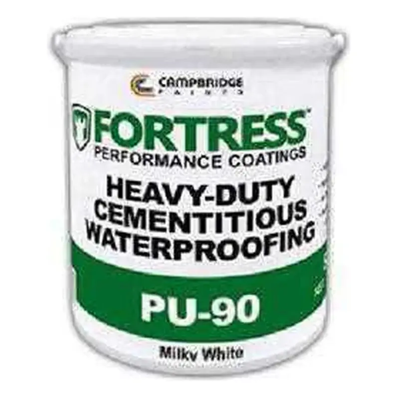 Campbridge Fortress PU-90 Heavy-Duty Cementitious Waterproofing Milky White 4L