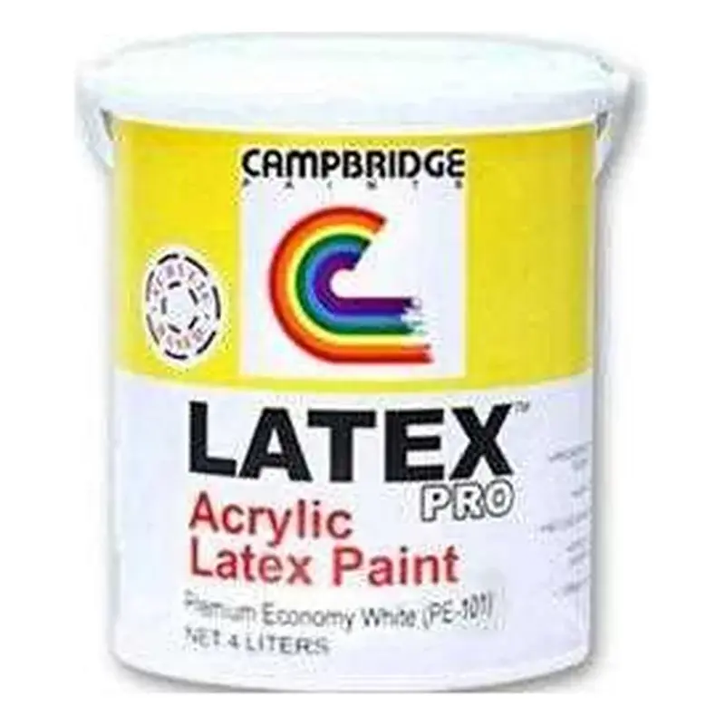 Campbridge Latex Pro Acrylic Latex Paint Premium Economy White 4L