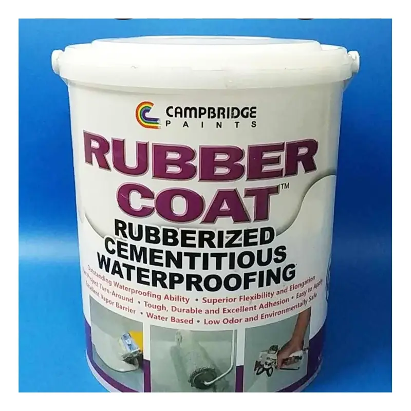 Campbridge Rubber Coat CW Rubberized Cementitious Waterproofing Milky White 4L