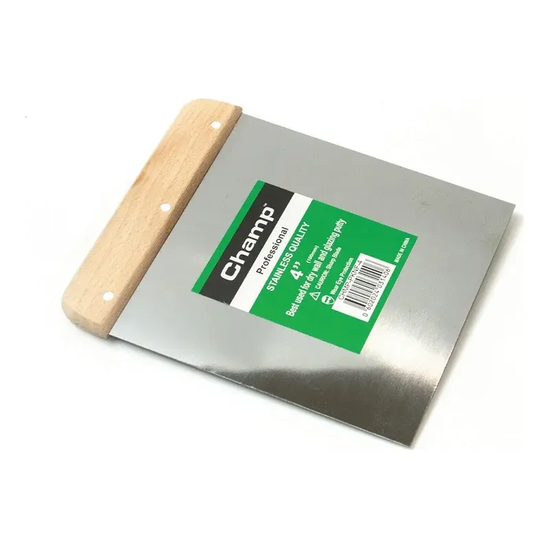 Champ Stainless Steel Putty Knife 4" with Wooden Handle