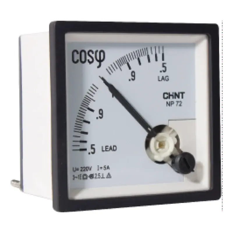Chint NP72-COS Analog Power Factor Meter 220VAC/5A