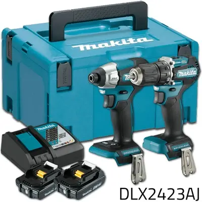 Makita DLX2423AJ 18V Cordless Combo Kit (LXT-Series) [Impact Driver+ Hand Drill]
