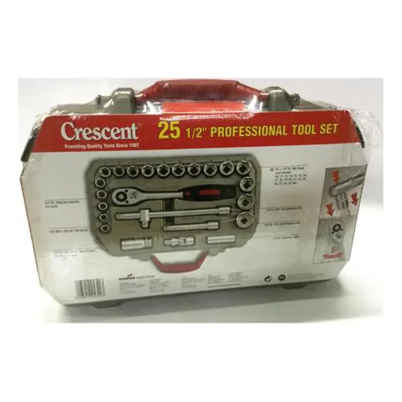 Crescent Socket Set 1/2" Drive 25 Pcs 10-32mm 6pt