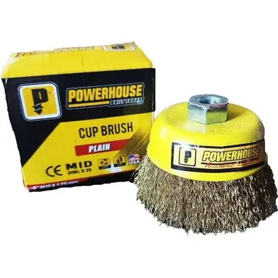 Powerhouse Cup Brush Plain M10 x 1.50mm x 3"
