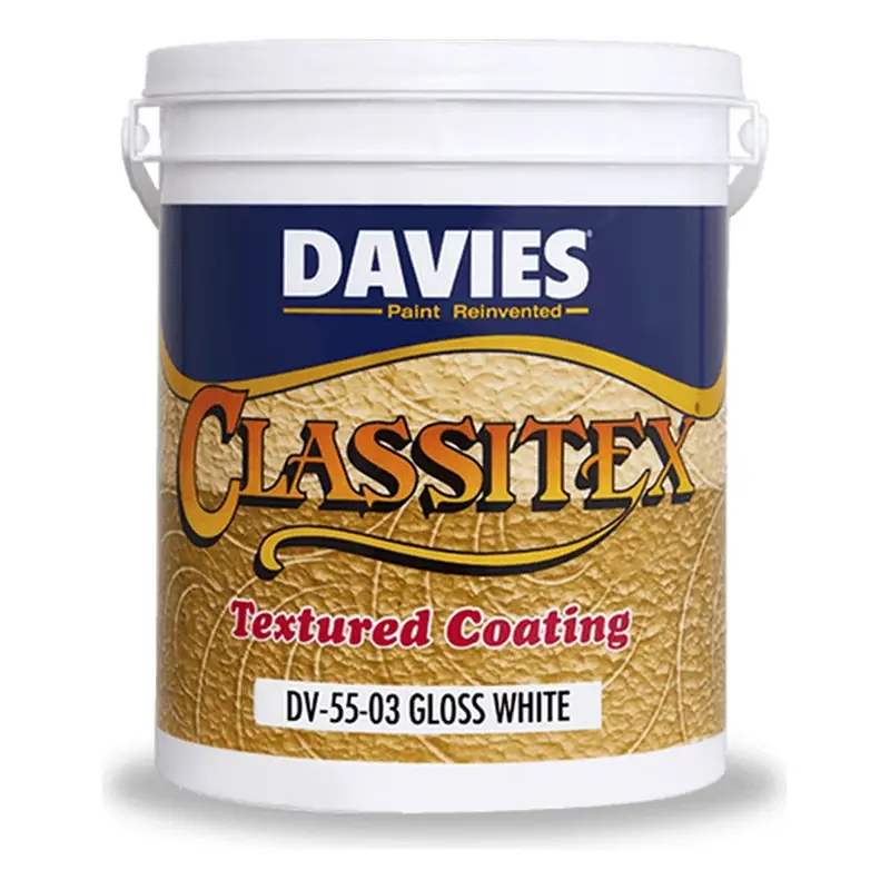 Davies Classitex Acrylic Textured Coating Hi-Profile Flat White 4L