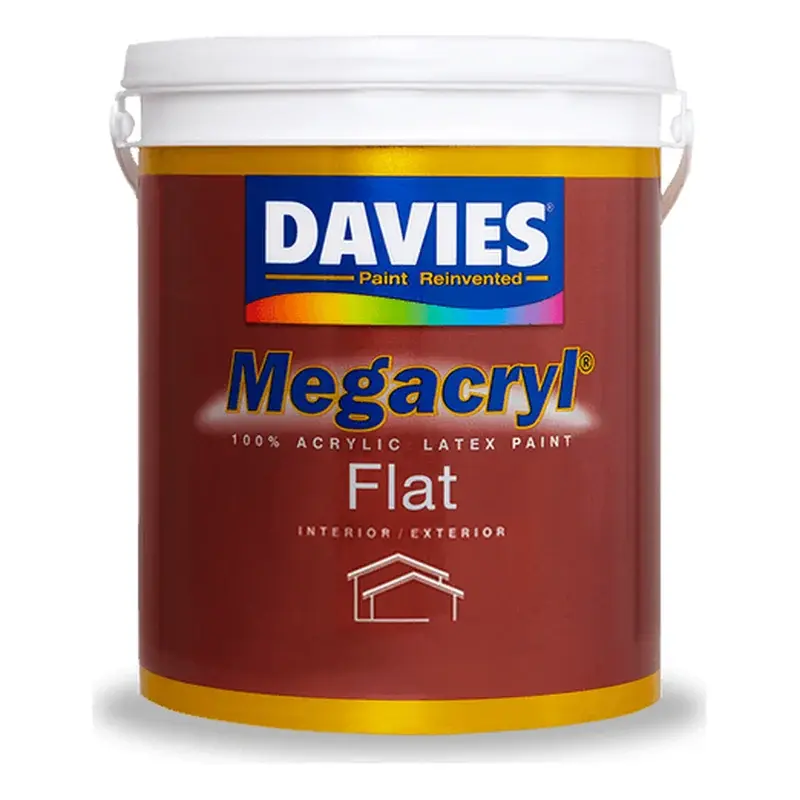 Davies Megacryl Flat Latex Paint Chocolate Brown 4L