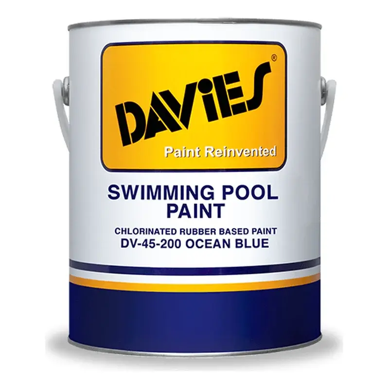 Davies Chlorinated Rubber Swimming Pool Paint Ocean Blue 4L