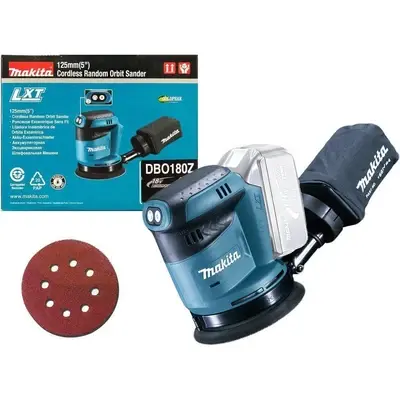 Makita DBO180Z 18V Cordless Random Orbit Sander (LXT-Series) [Bare] Color Box (Made in China)