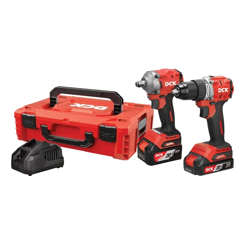 DCK Cordless Brushless Combo Kit 20V Hammer Drill KDJZ2060i + Impact Wrench KDPB358