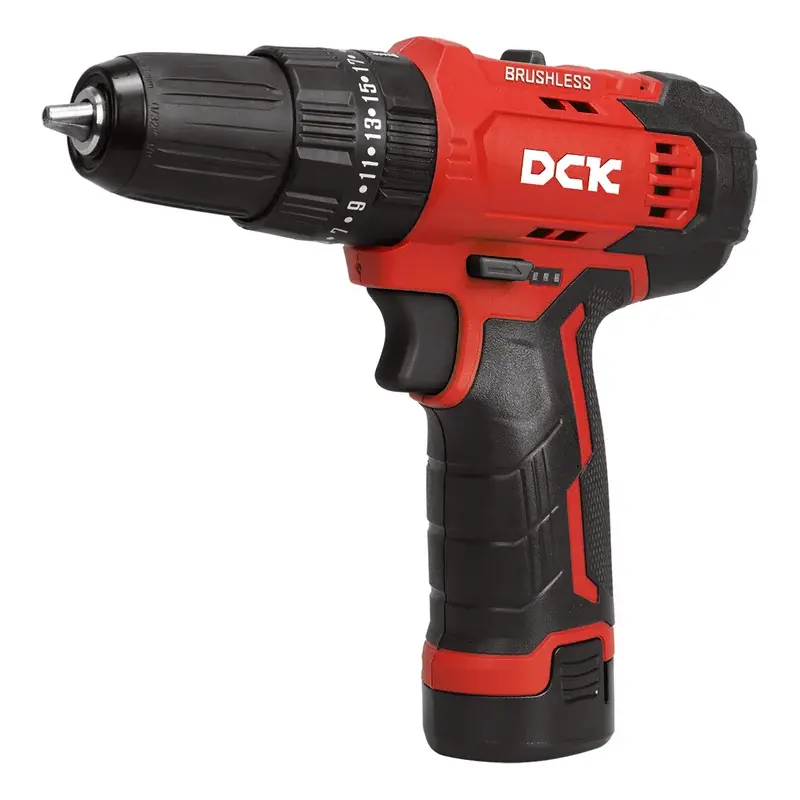 DCK Cordless Brushless Driver/Hammer Drill 20V Max 500W Kit (2x 4.0Ah)