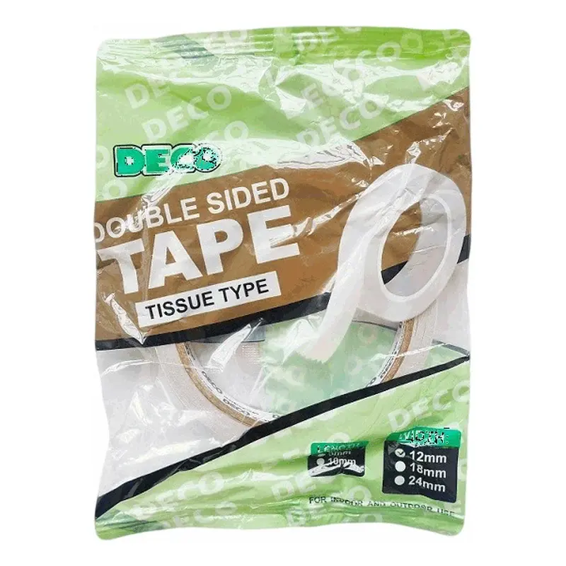 DECO Double Sided Tissue Tape 1/2" x 10m