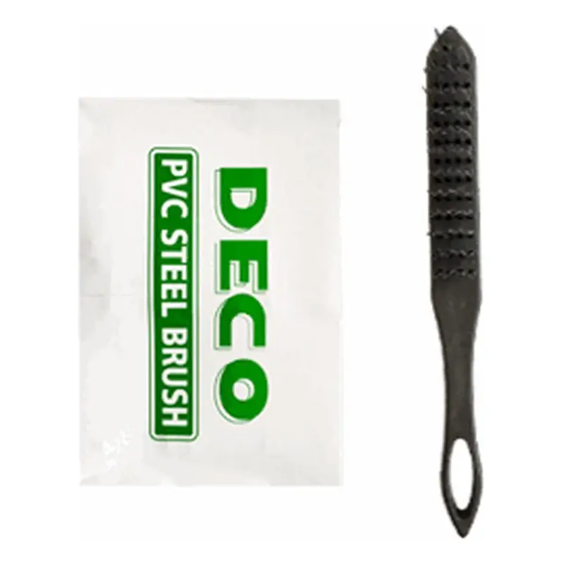 DECO Mini Steel Wire Brush PVC Handle