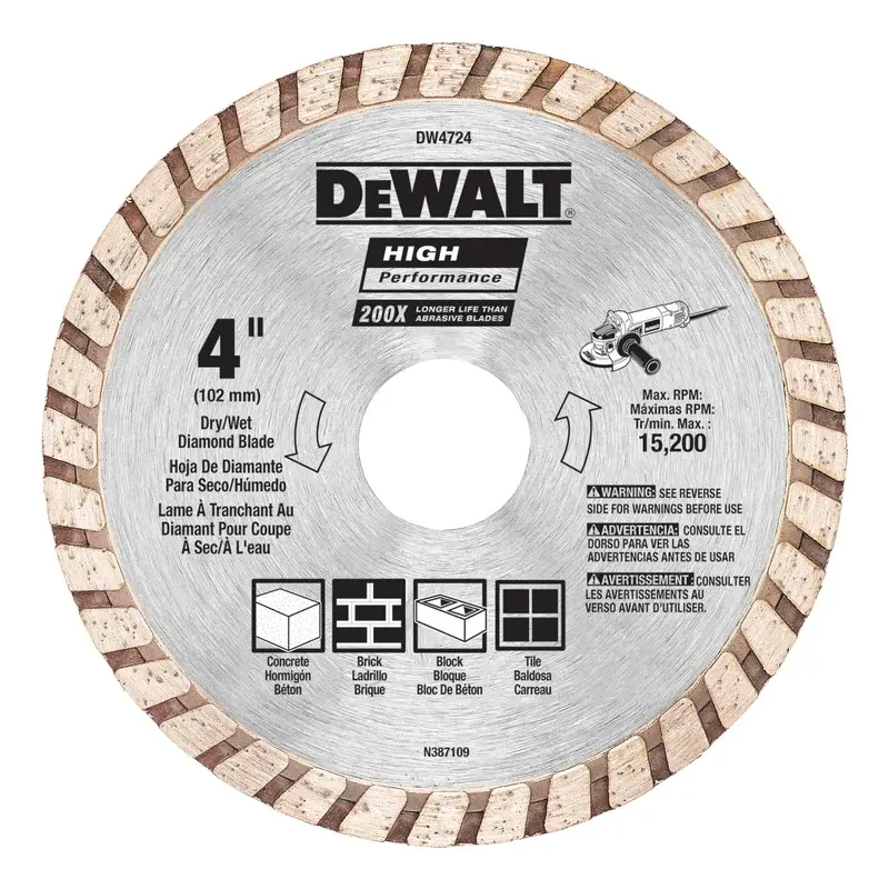 DeWalt Diamond Cutting Disc Turbo 4" 105mm