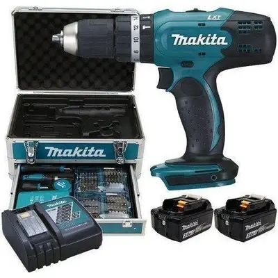 Makita DHP453RFX2 18V 13mm Cordless 38Nm Hammer Driver Drill (LXT-Series)