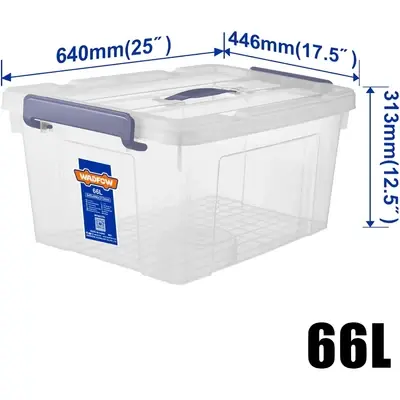 Wadfow Plastic Storage Box 66L
