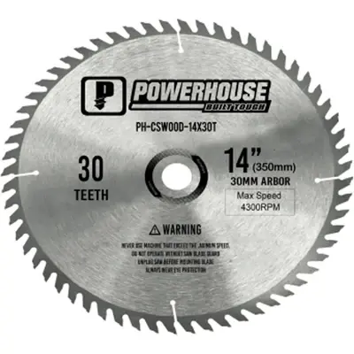 Powerhouse Circular Saw Carbide Tip for Wood 14" x 40T