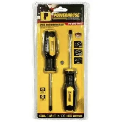 Powerhouse Cushion Grip Screwdriver Set (2 Pcs/Set)
