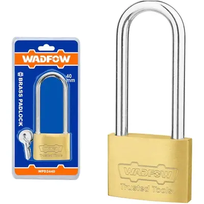 Wadfow Brass Padlock Long Shackle 50MM