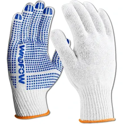 Wadfow WKG1801 Knitted & Pvc Dots Gloves