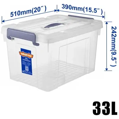 Wadfow Plastic Storage Box 33L