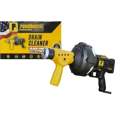Powerhouse Drain Cleaner 300W w/ 23ft Auger Tube Length