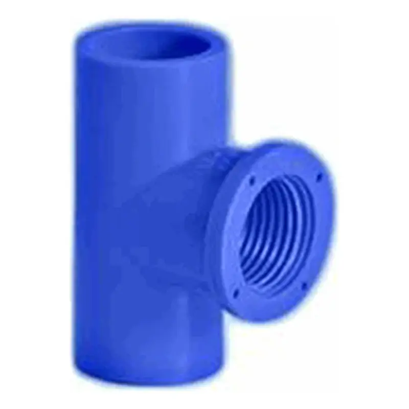 ECODEX Blue PVC PN10 Threaded Tee 1/2" (20mm)