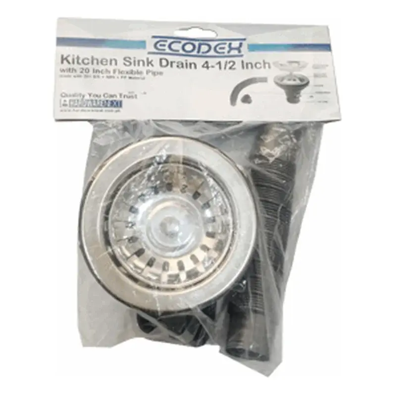 ECODEX Kitchen Sink Strainer with Flex Hose 1 1/2"