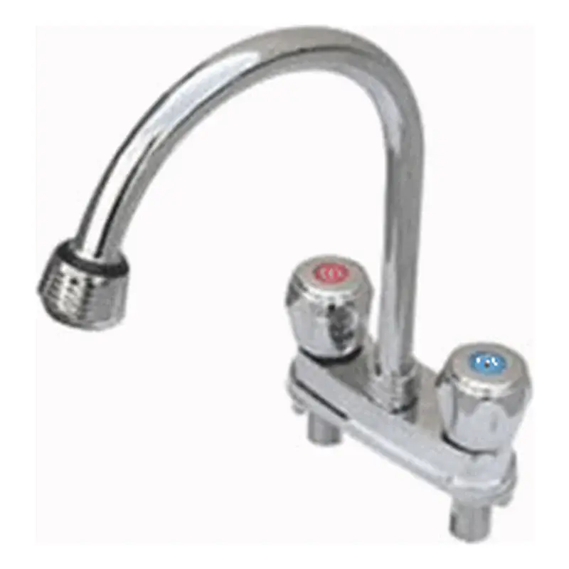 ECODEX Tapmount Goose Neck Faucet Cross Handle