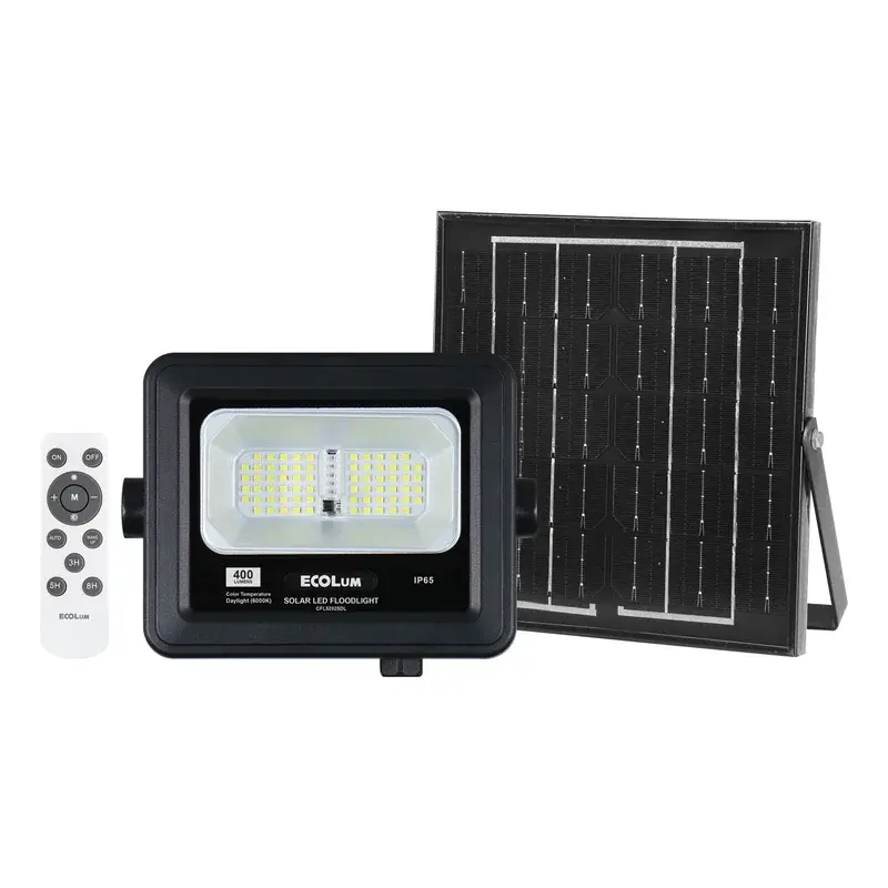 Ecolum Solar LED Floodlight Series 52 500lm 6W Panel 6Ah Daylight