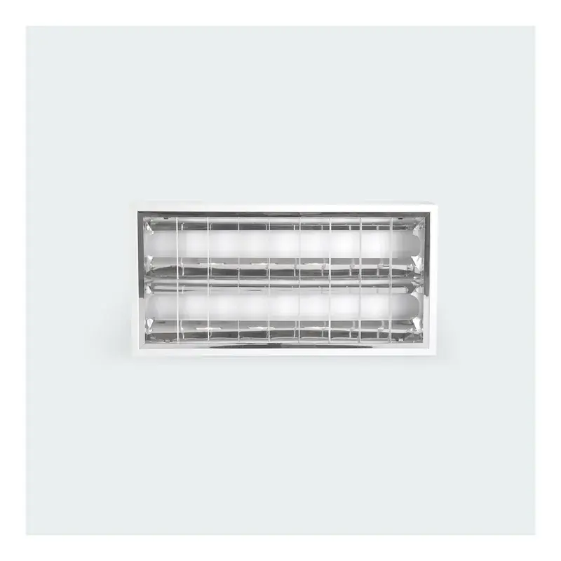 Ecolum Surface Louver Aluminum Reflector Fixture Only T8 2x40W