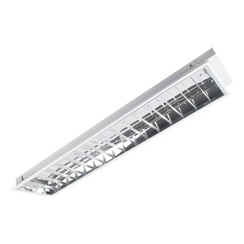 Ecolum Wide Recessed Louver Aluminum Reflector Fixture Only T8 1x40W