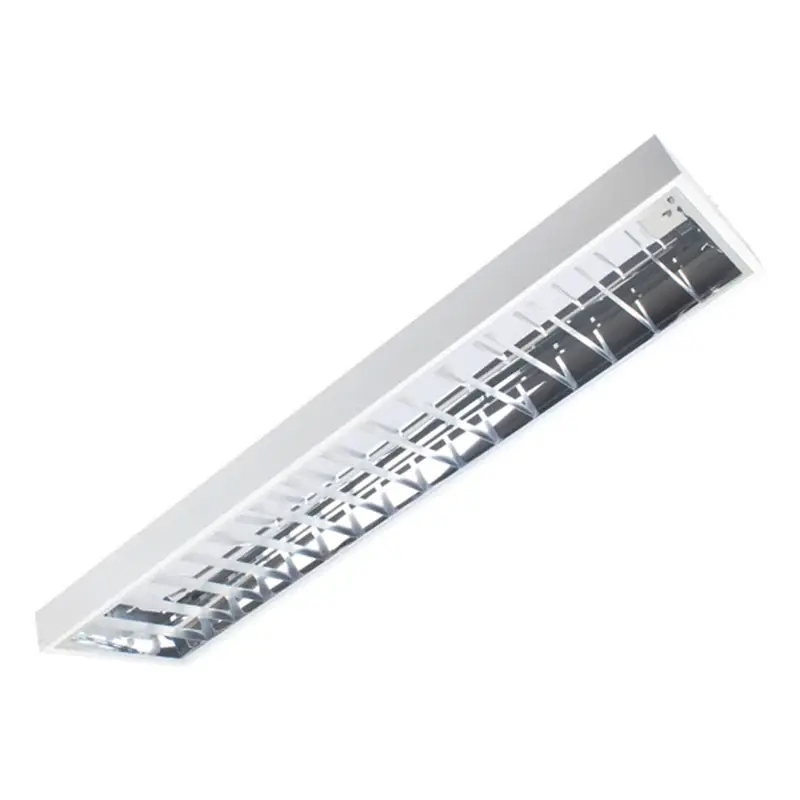Ecolum Wide Surface Louver Aluminum Reflector Fixture Only T8 1x40W